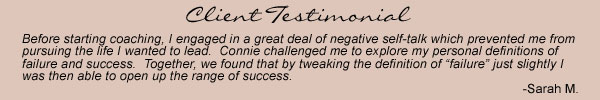 Client Testimonial for Fertile Possibilities Life Coaching